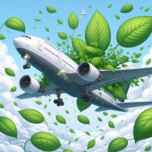 airplane surrounded by leaves 